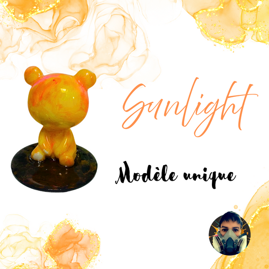 ☀️ Puppa Sunlight sur socle – Éclat solaire en résine ☀️