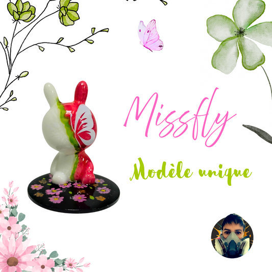 🐰 Missfly & Misterfly – Duo de Puppa sur socle