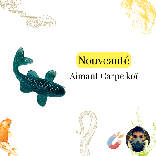 Aimant Carpe Koï en Résine Époxy – Une touche zen sur votre frigo 🐟✨