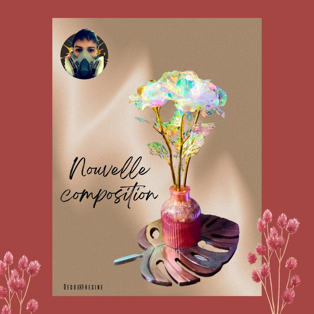 🌸 Vase Éclat Éthéré & Roses Holographiques 🌸
